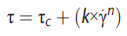 $$ \tau ={\tau }_C+(k\times {\stackrel{\dot }{\gamma }}^n) $$